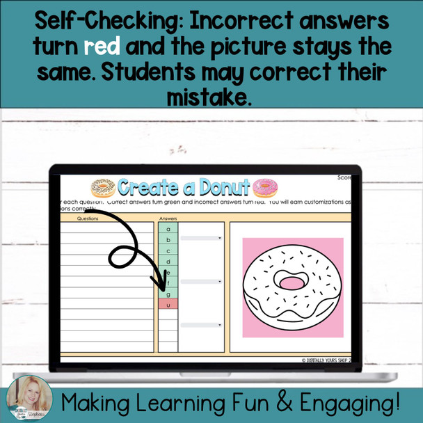 Create a Donut Editable Self-Checking Template Digital Resource Activity Vol. 1