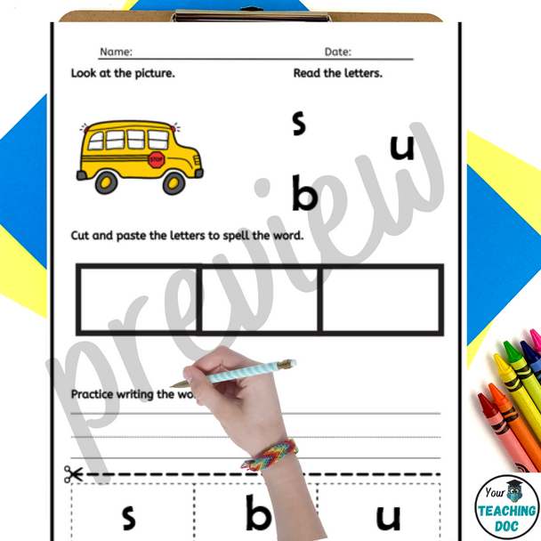 Back To School Vocabulary Spelling Sight Word Life Skill Worksheets w/Task Cards