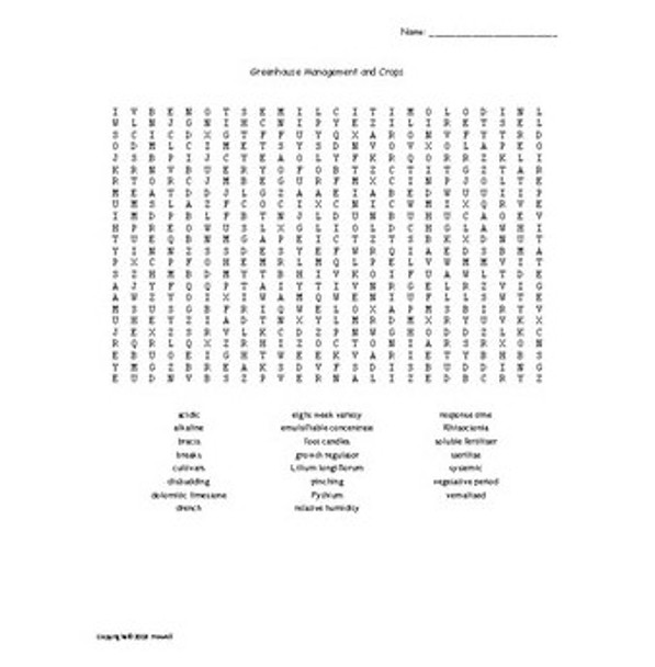 Horticulture Vocabulary Word Searches Bundle for Agriculture Students