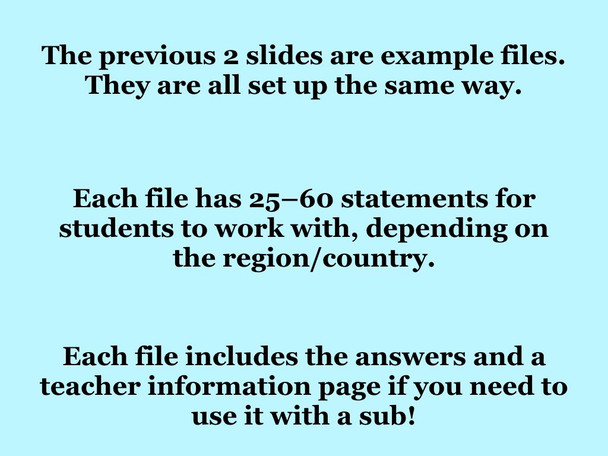 World Geography True False Fix Bundle