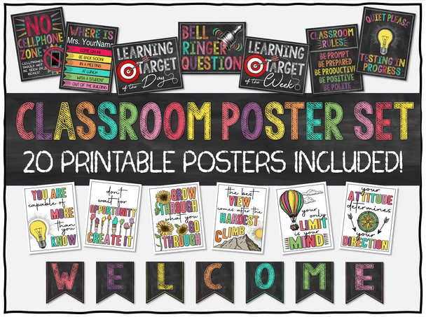 CLASSROOM POSTERS (Rules, Procedures, Inspirational, Decorative)