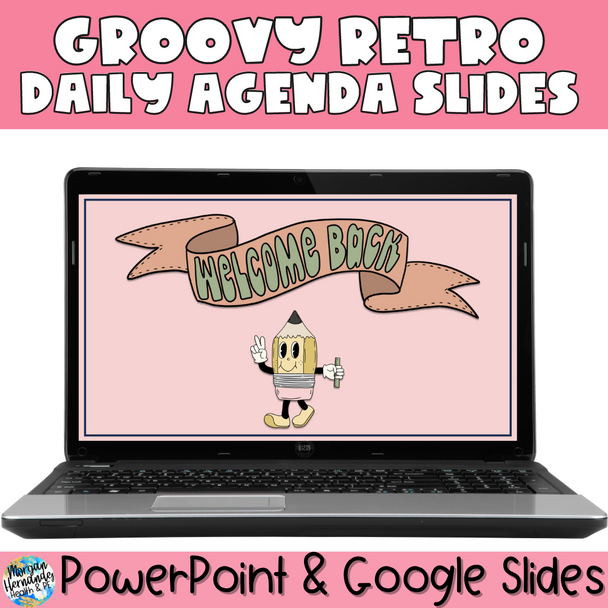 Groovy Retro Back to School Themed Templates - Daily Agenda Slides