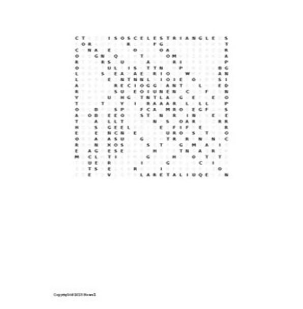 Congruent Triangles in Geometry Vocabulary Word Search