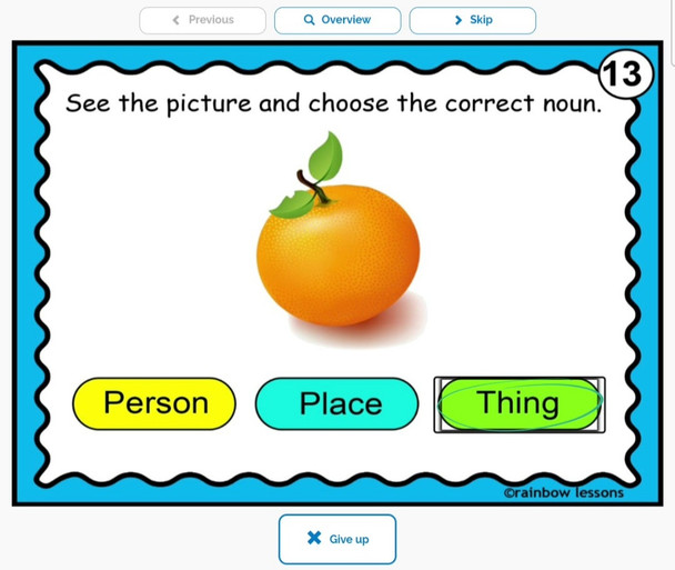 Noun Review Boom Cards | Noun Games | Noun Sort Activity | Grammar Game