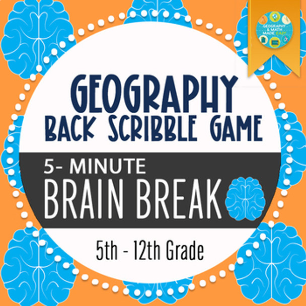 GEOGRAPHY "BACK SCRIBBLE GAME" BRAIN BREAK FREE RESOURCE