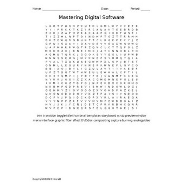 Mastering Digital Software Vocabulary Word Search