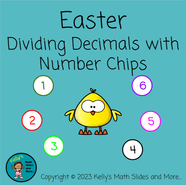 Easter Dividing Decimals with Number Chips 