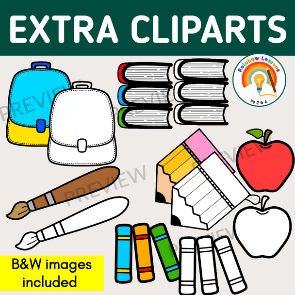 Back to School Simple Backgrounds Clipart | Simple Back to School Backgrounds