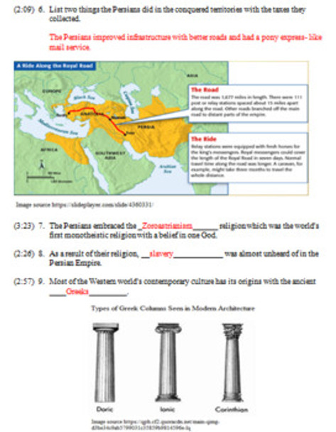 Crash Course World History Worksheet 5: Persia & Greece