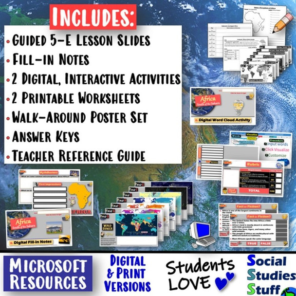 Misconceptions of Africa 5-E Lesson and Map Investigation | Microsoft