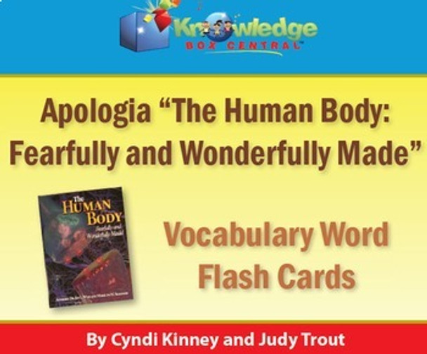 Apologia Human Body Vocabulary Word Flash Cards - PRINTED EDITION