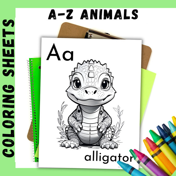 Alphabet Animal Coloring Pages A-Z