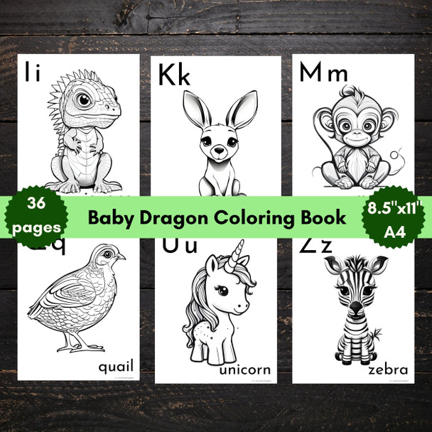 Animal Alphabet: A-Z Kids Coloring Book / Posters