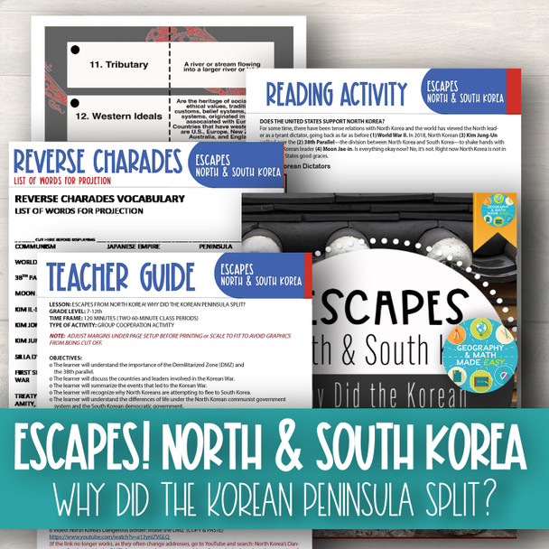 GEOGRAPHY, NORTH KOREA & SOUTH KOREA, ESCAPES: WHY DID KOREA SPLIT? 