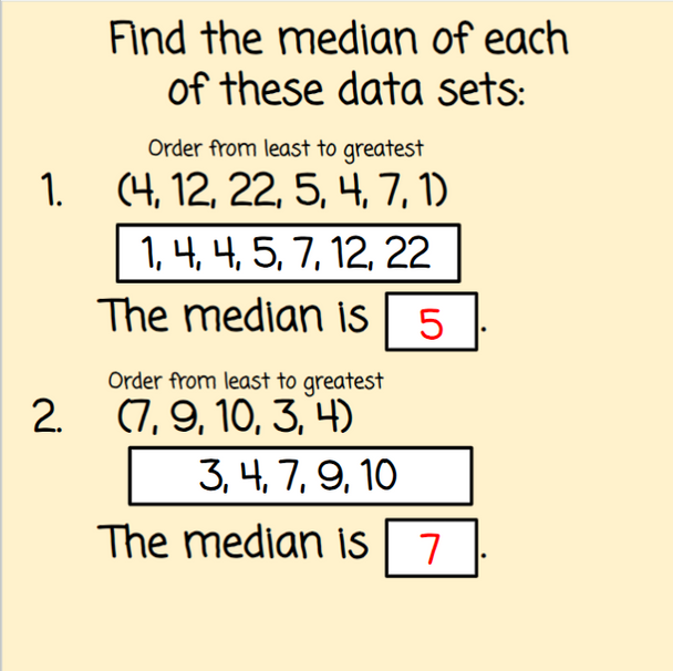 Mean, Median, Mode, and Range Lesson - Digital and Printable
