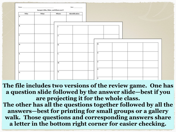 South America's Geography Review Game