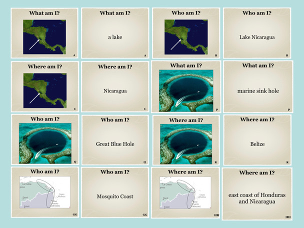 Central America's Physical Geography Review Game