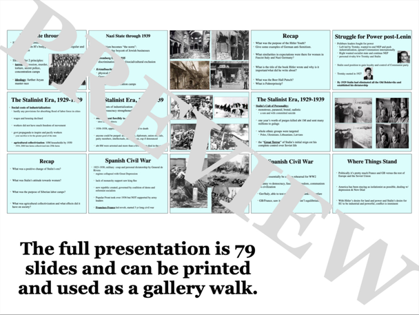 Europe Between the Wars PowerPoint and Note Guide