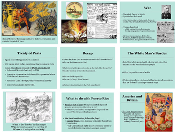 Imperialism PowerPoint and Note Guide for US History