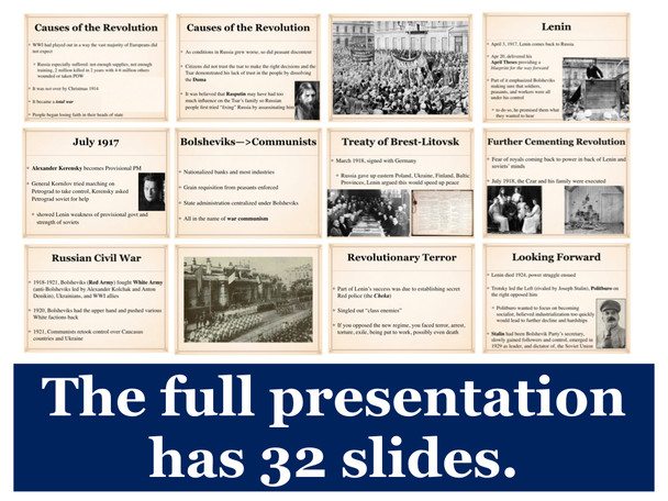 Russian Revolution PowerPoint and Note Guide