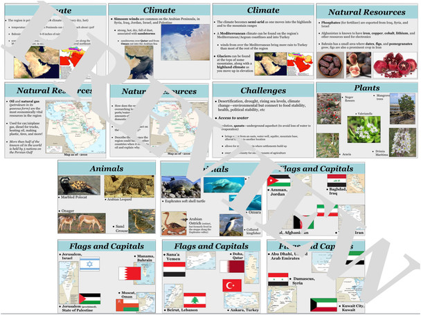 Middle East World Geography Bundle