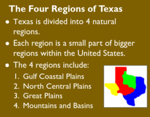 Natural Regions of Texas Notes