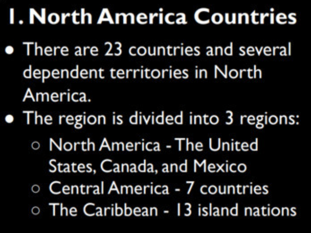 North America Basic Facts Notes