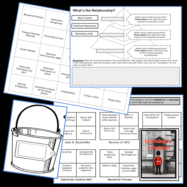 U.S. History | Gilded Age | Vocabulary Activities | Test Prep & Review