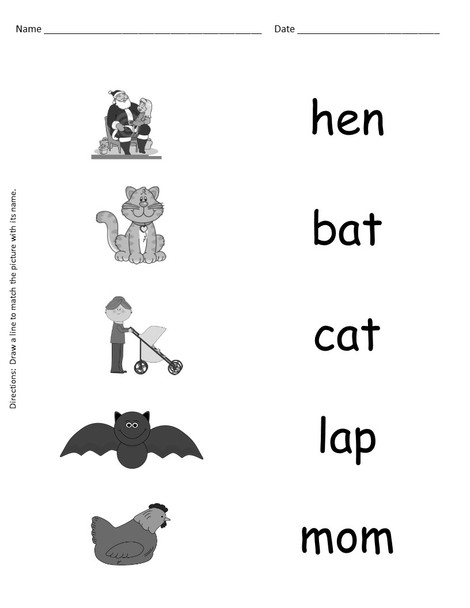 CVC WORDS Matching Worksheets