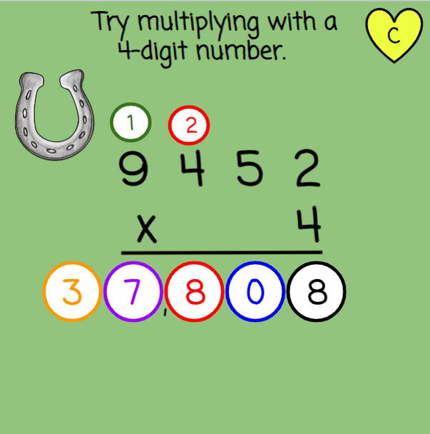 St. Patrick's Day Multi-Digit Multiplication with Number Chips