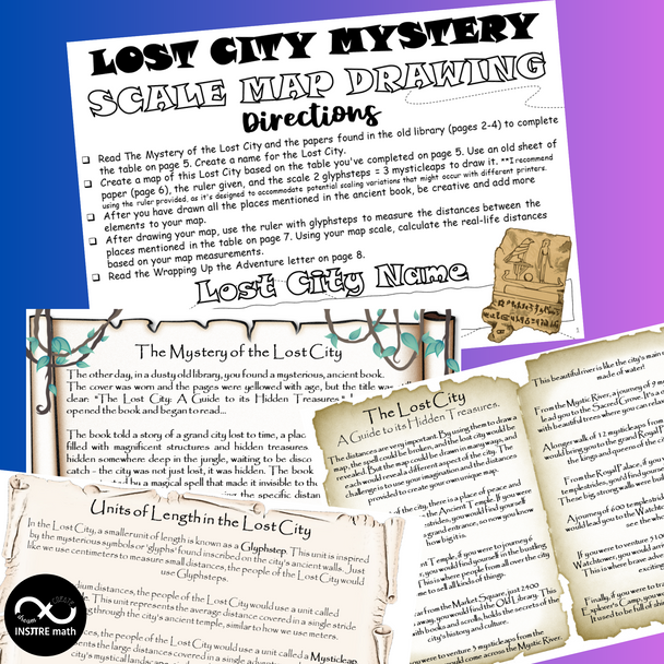 Proportions & Scale Project Based Learning Lost City Mystery Scale Map Drawings