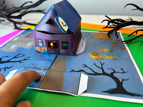 Spooktacular STEM DIY Paper Lightup Halloween House Electricity Activity