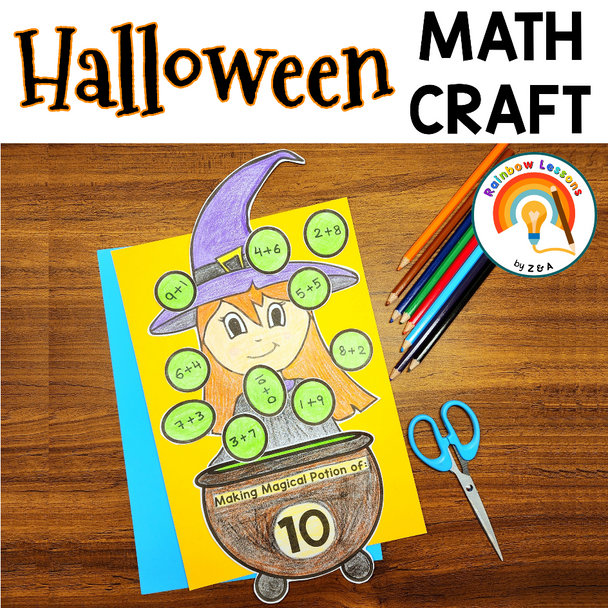 Halloween Math Crafts | Skip Counting | Halloween Math Activities | Making 10