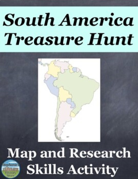 South American Geography Map and Research Skills Activity