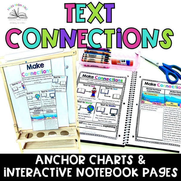 Making Text Connections Anchor Charts & Interactive Notebook Pages