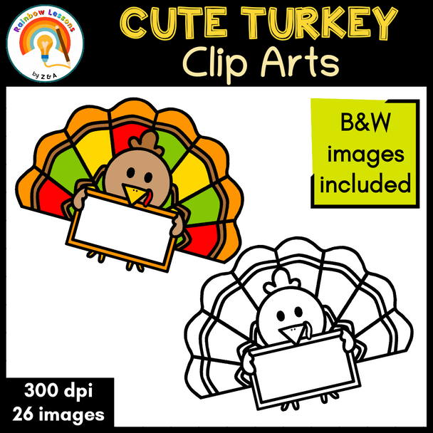 Turkey Clipart | Turkey In School Cliparts | Thanksgiving Clip Arts