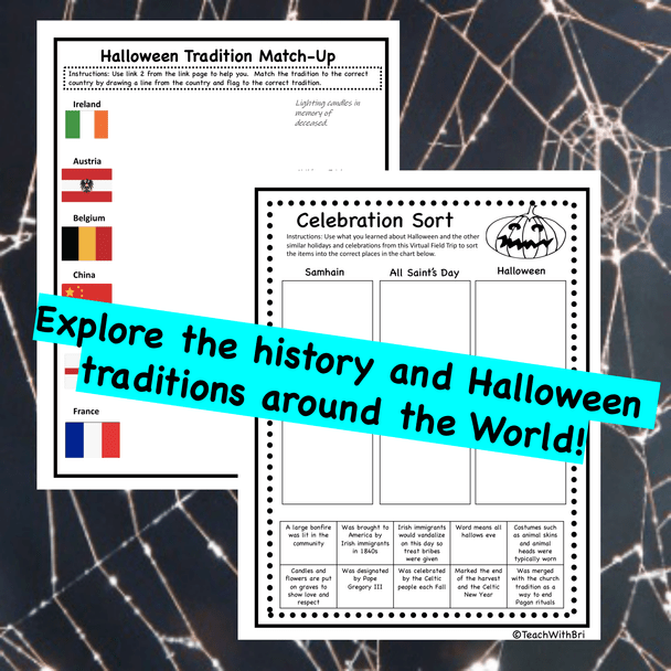 History of Halloween Virtual Lesson from TeachWithBri