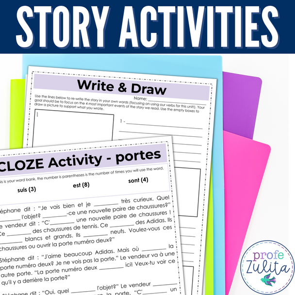 French Story Unit 10 - To Be in French être - Comprehensible Story & Activities