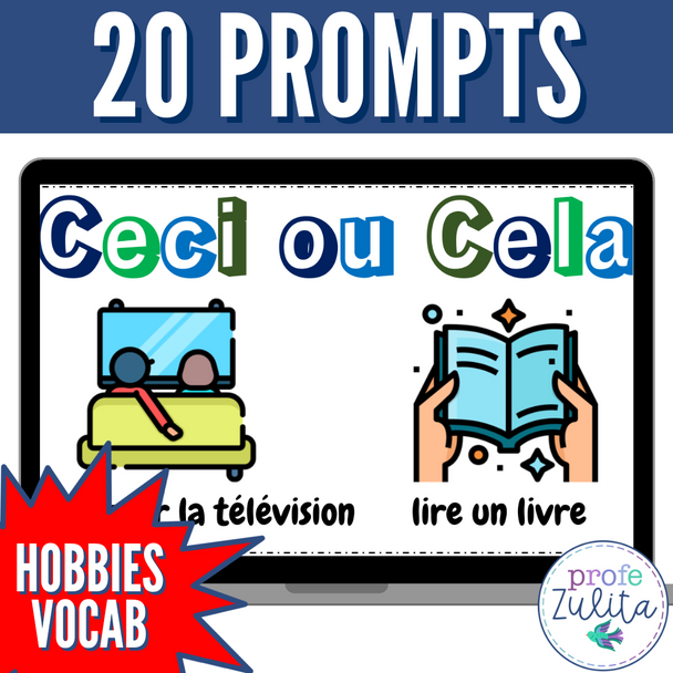 Les passe-temps French Would You Rather? Que Préfères Game - Hobbies Vocabulary