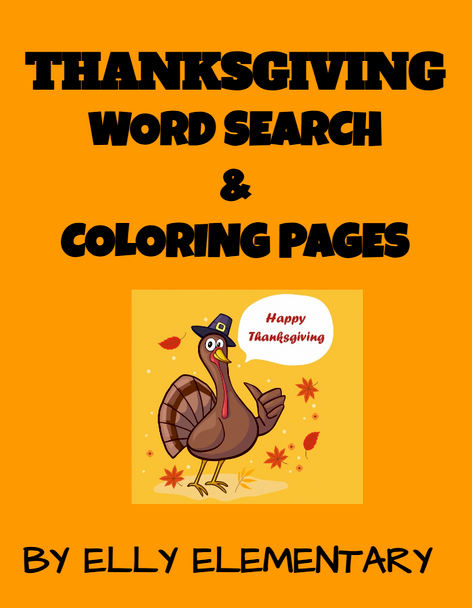 THANKSGIVING FREEBIE: WORD SEARCH & COLORING PAGES