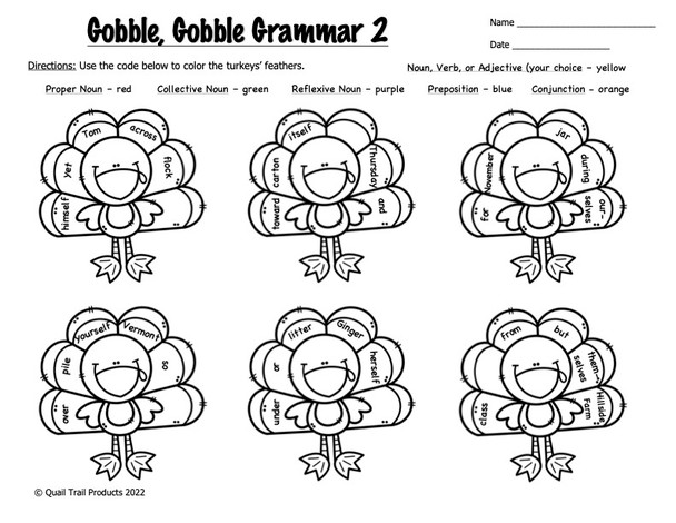 Thanksgiving ELA Worksheets and Learning Games