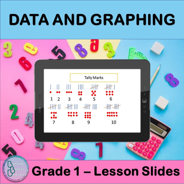 Data and Graphing | PowerPoint Lesson Slides Tally Chart Pictograph Bar Graph