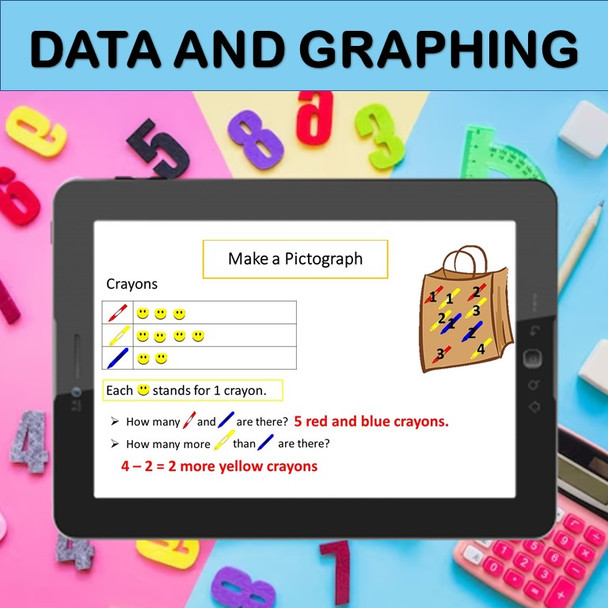 Data and Graphing | PowerPoint Lesson Slides Tally Chart Pictograph Bar Graph