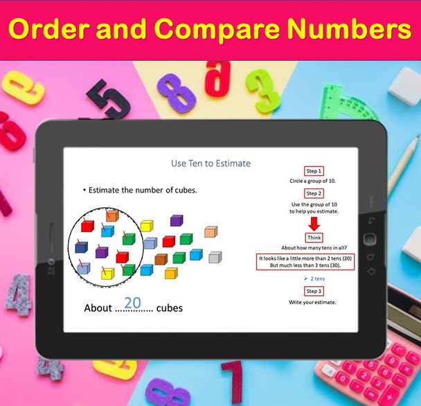 Order and Compare Numbers | PowerPoint Lesson Slides for First Grade