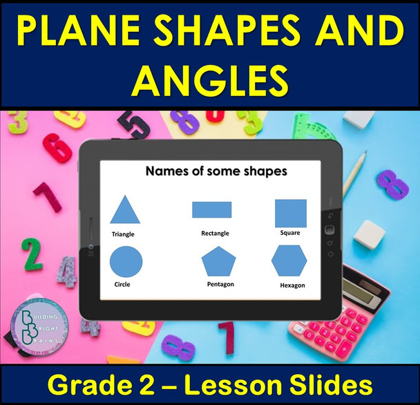 Plane Shapes and Angles | PowerPoint Lesson Slides for 2nd Grade