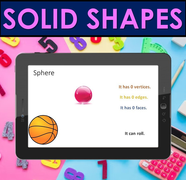 Solid Shapes Faces, edges, and vertices | PowerPoint Lesson Slides for 2nd Grade