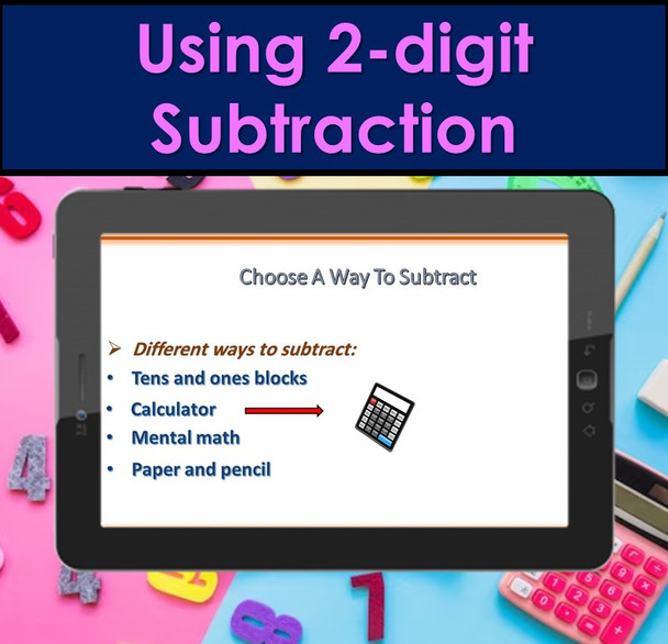 Using 2 digit Subtraction | PowerPoint Lesson Slides for 2nd Grade