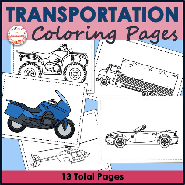 Transportation Vehicles Coloring Pages | Air Land and Water | Realistic Style