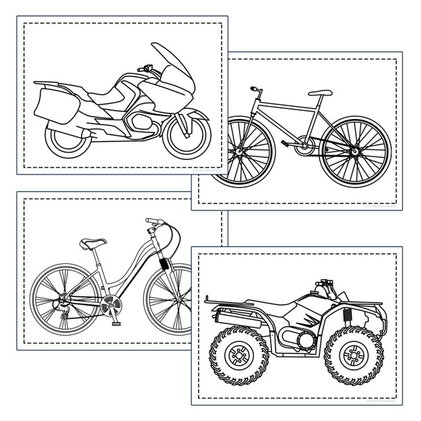 Transportation Vehicles Coloring Pages | Air Land and Water | Realistic Style