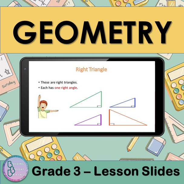 Geometry | 3rd Grade PowerPoint Lesson Slides| Angles Polygons Circles Triangles